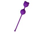 Фиолетовые вагинальные шарики A-Toys с ушками #132779