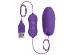 Фиолетовая, работающая от USB вибропуля Happy #138576