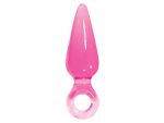 Розовая анальная пробка с кольцом Pleasures Plug Mini - 9 см. #141230