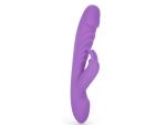 Фиолетовый вибромассажер-кролик с 10 режимами вибрации - 24 см. #143125