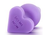 Фиолетовая анальная пробка Naughty Candy Heart Do Me Now - 8,9 см. #146262