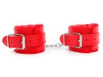 Красные мягкие наручники на регулируемых ремешках #147771