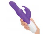 Фиолетовый вибратор-кролик с вращающимися бусинами - 25 см. #150915