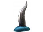 Черно-голубой фаллоимитатор "Дельфин small" - 25 см. #152128