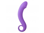 Фиолетовый анальный фаллоимитатор Curved Dong - 17,5 см. #154561