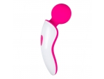 Розово-белый вибромассажер Easytoys Mini Wand Massager #154622