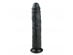 Черный фаллоимитатор Realistic Dildo - 28,5 см. #154650
