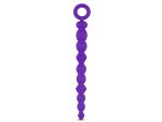 Фиолетовая анальная цепочка-елочка Silicone Beads - 24,6 см. #157739