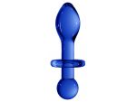 Синяя анальная пробка Chrystalino Rocker - 11,8 см. #158526