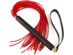 Красная лаковая плеть MIX с черной ручкой - 47 см. #158759