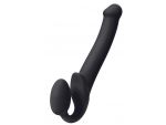 Черный безремневой страпон Silicone Bendable Strap-On - size M #167885