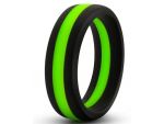 Черно-зеленое эрекционное кольцо Silicone Go Pro Cock Ring  #168251