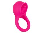 Ярко-розовое эрекционное кольцо Silicone Rechargeable Teasing Tongue Enhancer #171768