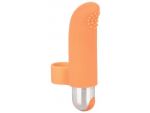 Оранжевая пулька-насадка на палец Finger Tickler - 8,25 см. #182043