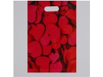 Полиэтиленовый пакет с красными сердечками - 31 х 40 см. #182400