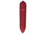 Красная удлинённая вибропуля Power Bullet Black - 8,3 см.