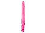 Розовый двусторонний фаллоимитатор 14 Double Dildo - 35,5 см. #185433
