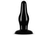 Чёрная анальная пробка Pleasure Plug - 10,16 см. #185524
