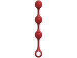 Красные утяжеленные анальные шарики Anal Essentials Weighted Silicone Anal Balls - 34,3 см. #193805