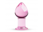 Розовая стеклянная пробка Glass Buttplug No.27 - 8,5 см. #197790