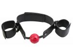 Кляп-наручники с красным шариком Breathable Ball Gag Restraint #22081