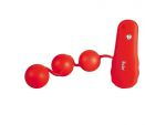 Красные вагинальные шарики с вибрацией POWER BALLS  #22204
