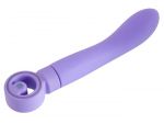 Фиолетовый вибратор для массажа G-точки - 22 см. #24413