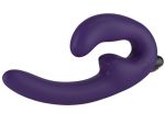 Фиолетовый безремневой страпон с вибрацией Sharevibe #24615