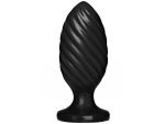 Чёрная анальная пробка Platinum Premium Silicone The Swirl  - 12,7 см. #24633