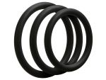 Набор узких чёрных эрекционных колец OPTIMALE 3 C-Ring Set Thick  #24640