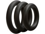 Набор широких чёрных эрекционных колец OPTIMALE 3 C-Ring Set Thick #24641