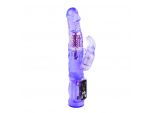Фиолетовый вибратор-кролик с функцией ротации - 21,5 см. #26410