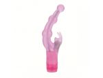 Розовый гнущийся вибратор Nestlin Bunny Flexible - 23 см. #27125