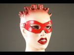 Красная лакированная маска-очки #28035
