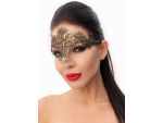 Стильная золотистая женская карнавальная маска #201446