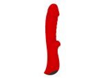 Красный вибромассажер 5" Silicone Wild Passion - 19,1 см. #202243