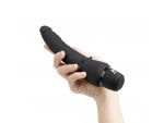 Черный анальный вибратор 7" Slim Anal Realistic Vibrator - 20 см.