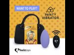 Фиолетовый вибромассажер в трусики с пультом ДУ Panty Vibe Remote Controlled Vibrator #203647