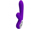Фиолетовый вибратор Jersey с вакуумной стимуляцией - 21,8 см. #203940