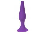 Фиолетовая силиконовая анальная пробка размера XL - 15 см. #204219