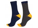Набор из 2 сине-желтых бамбуковых носков #212072