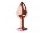 Пробка цвета розового золота с фиолетовым кристаллом Diamond Amethyst Shine S - 7,2 см. #217564