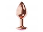 Пробка цвета розового золота с лиловым кристаллом Diamond Quartz Shine S - 7,2 см. #217569