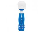 Голубо-белый жезловый мини-вибратор с кристаллами Mini Massager Neon Edition #223895