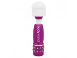 Фиолетово-белый жезловый мини-вибратор с кристаллами Mini Massager Neon Edition #223896