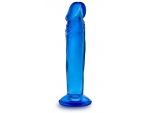Синий анальный фаллоимитатор Sweet N Small 6 Inch Dildo With Suction Cup - 16,5 см. #225483