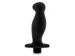 Черный анальный вибромассажёр Silicone Vibrating Prostate Massager 02 - 10,8 см. #225506
