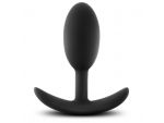 Черная анальная пробка Silicone Vibra Slim Plug Medium - 10,2 см. #225509