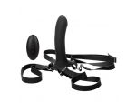 Черный женский страпон с вибрацией Me2 Remote Rumbler - 16,5 см. #228080