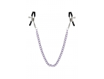 Зажимы для сосков с фиолетовой цепочкой Sweet Caress Nipple Chain #228671